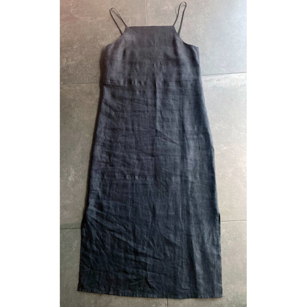 Whimsy + Row Black Loni linen dress size XS